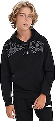 Slazenger Letto Kapüşonlu Siyah Çocuk Sweatshirt