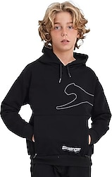 Slazenger Link Kapüşonlu Siyah Çocuk Sweatshirt