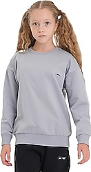Slazenger Luppa IN Gri Çocuk Sweatshirt