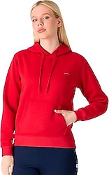 Slazenger Misty I Kapüşonlu Kırmızı Kadın Sweatshirt