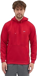 Slazenger Moonlight I Kapüşonlu Kırmızı Erkek Sweatshirt