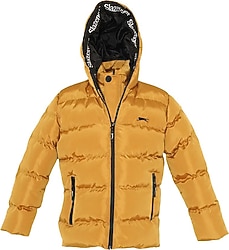 Slazenger Neons Kapüşonlu Sarı Çocuk Şişme Mont