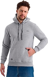 Slazenger Olta IN Kapüşonlu Gri Erkek Sweatshirt