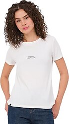 Slazenger Paytons Ekru Kısa Kollu Bisiklet Yaka Kadın Tişört