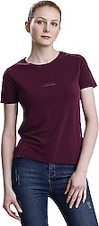 Slazenger Paytons Mürdüm Kısa Kollu Bisiklet Yaka Kadın Tişört