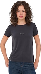 Slazenger Paytons Siyah Kısa Kollu Bisiklet Yaka Kadın Tişört