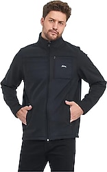 Slazenger Rados IN ST23JE035-500 Siyah Erkek Softshell Mont