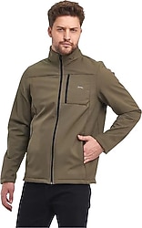 Slazenger Rados IN ST23JE035-800 Haki Erkek Softshell Mont
