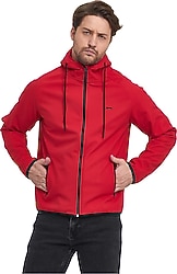 Slazenger Rangi Kapüşonlu Kırmızı Erkek Mont