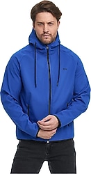 Slazenger Rangi Kapüşonlu Saks Mavi Erkek Mont