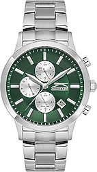 Slazenger SL.09.2264.2.06 Gümüş-Yeşil Erkek Kol Saati