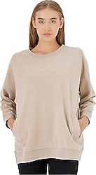 Slazenger Vikenti SW Bej Kadın Overize Sweatshirt