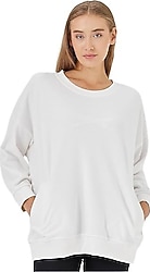 Slazenger Vikenti SW Beyaz Kadın Overize Sweatshirt