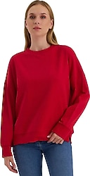 Slazenger Virtue Kırmızı Kadın Oversize Sweashirt