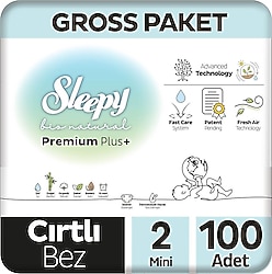 Sleepy Bio Natural 2 Numara Mini 100'lü Bebek Bezi