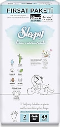 Sleepy Bio Natural 2 Numara Mini 48'li Bebek Bezi