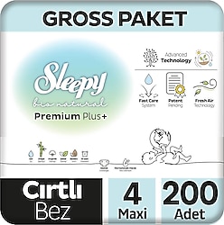 Sleepy Bio Natural 4 Numara Maxi 100'lü 2 Adet Bebek Bezi