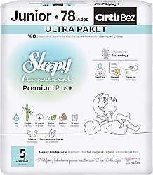 Sleepy Bio Natural 5 Numara Junior 78'li Bebek Bezi