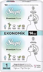 Sleepy Bio Natural Premium Plus 1 Normal 14'lü Hijyenik Ped