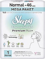 Sleepy Bio Natural Premium Plus 1 Normal 46'lı Hijyenik Ped