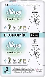 Sleepy Bio Natural Premium Plus 2 Uzun 12'li Hijyenik Ped
