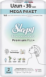 Sleepy Bio Natural Premium Plus 2 Uzun 36'lı Hijyenik Ped