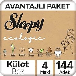 Sleepy Ecologic 4 Numara Maxi 48'li 3 Adet Külot Bez