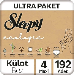 Sleepy Ecologic 4 Numara Maxi 48'li 4 Adet Külot Bez