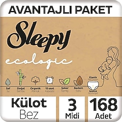 Sleepy Ecologic 3 Numara Midi 168'li Külot Bez