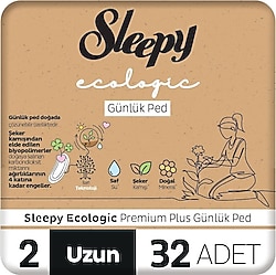 Sleepy Ecologic Premium Plus Boy 2 Uzun 32'li Günlük Ped