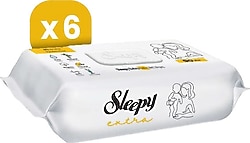 Sleepy Extra 90 Yaprak 6'lı Paket Islak Bebek Havlusu