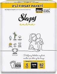 Sleepy Extra Günlük Aktivite 4 Numara Maxi 82'li Bebek Bezi
