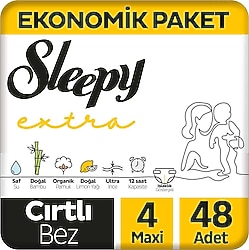 Sleepy Extra Günlük Aktivite 4 Numara Maxi 48'li Bebek Bezi