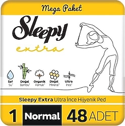 Sleepy Extra Ultra İnce Boy 1 Normal 48'li Hijyenik Ped