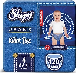 Sleepy Jeans 4 Numara Maxi 30'lu 4 Adet Külot Bez