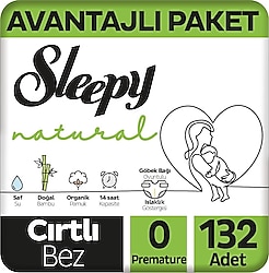 Sleepy Natural 0 Numara Prematüre 132'li Bebek Bezi