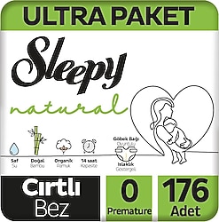 Sleepy Natural 0 Numara Prematüre 44'lü 4 Adet Bebek Bezi