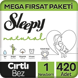 Sleepy Natural 1 Numara Yenidoğan 42'li 10 Adet Bebek Bezi