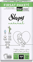 Sleepy Natural 1 Numara Yenidoğan 50'li Bebek Bezi