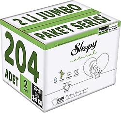 Sleepy Natural 2 Numara Mini 68'li 3 Adet Bebek Bezi