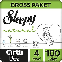 Sleepy Natural 4 Numara Maxi 100'lü Bebek Bezi
