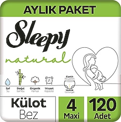 Sleepy Natural 4 Numara Maxi 120'li Külot Bez