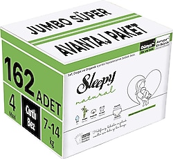 Sleepy Natural 4 Numara Maxi 162'li Bebek Bezi