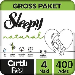 Sleepy Natural 4 Numara Maxi 100'lü 4 Adet Bebek Bezi