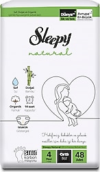 Sleepy Natural 4 Numara Maxi 48'li Bebek Bezi