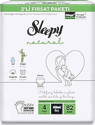 Sleepy Natural 4 Numara Maxi 82'li Külot Bez