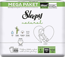 Sleepy Natural 5 Numara Junior 100'lü Külot Bez