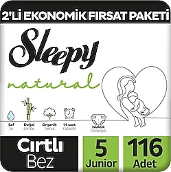Sleepy Natural 5 Numara Junior 116'lı Bebek Bezi