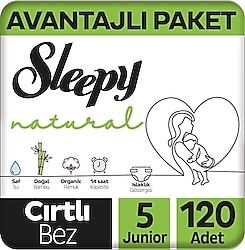 Sleepy Natural 5 Numara Junior 120'li Bebek Bezi