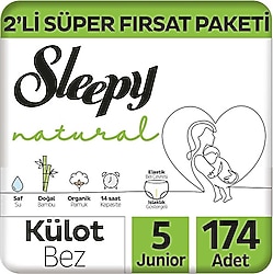 Sleepy Natural 5 Numara Junior 174'lü Külot Bez
